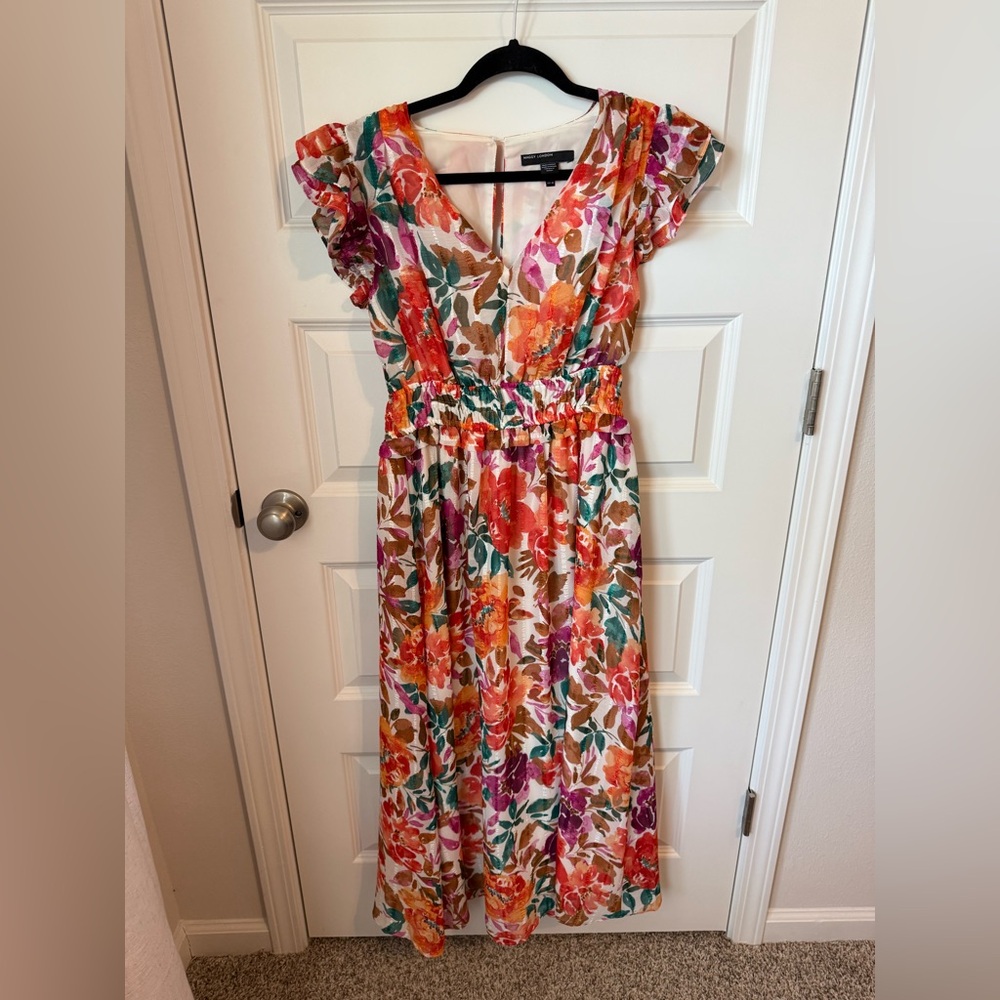 Maggy London Colorful Floral Maxi Dress